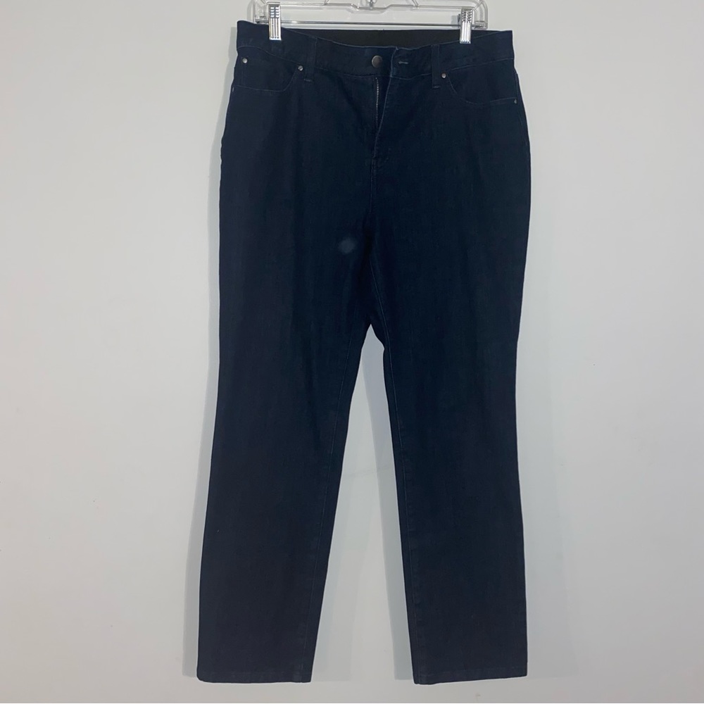Fabulously Slimming by Chico’s Women’s Straight Leg Dark Wash Jeans